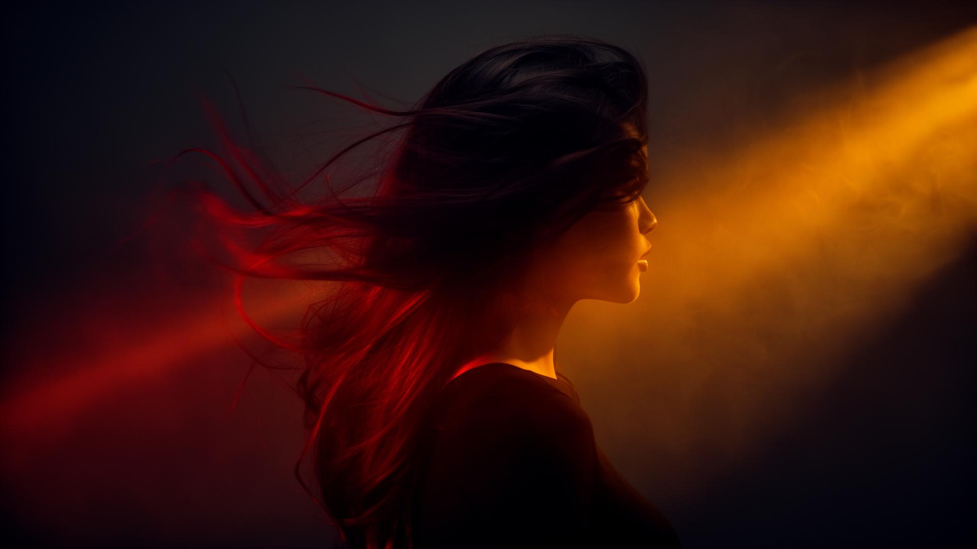 Red light scalp ritual — ember glow